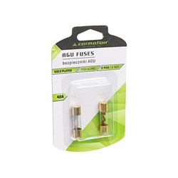 Bezpieczniki szklane AGU 10.3x38 mm, 40A, pozłacane, 2 szt.