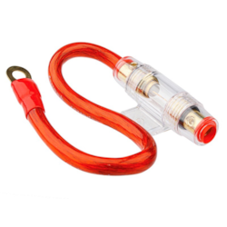 Porte-fusible en verre AGU jusqu'à 60A avec câble de 30 cm 20 mm²