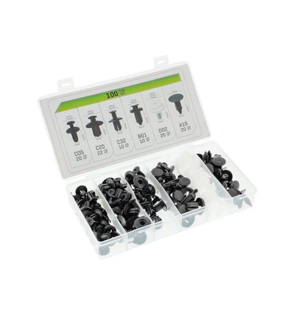 Car upholstery clips, set of 100 pcs