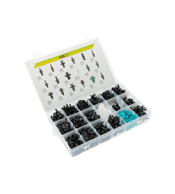 Car upholstery clips, set of 456 pcs