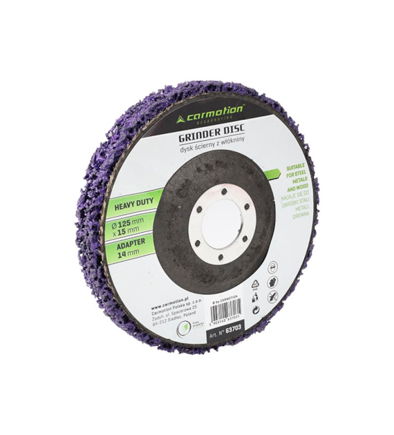 Dysk ścierny z włókniny do usuwania rdzy, FI 125 mm x 15 mm, heavy duty