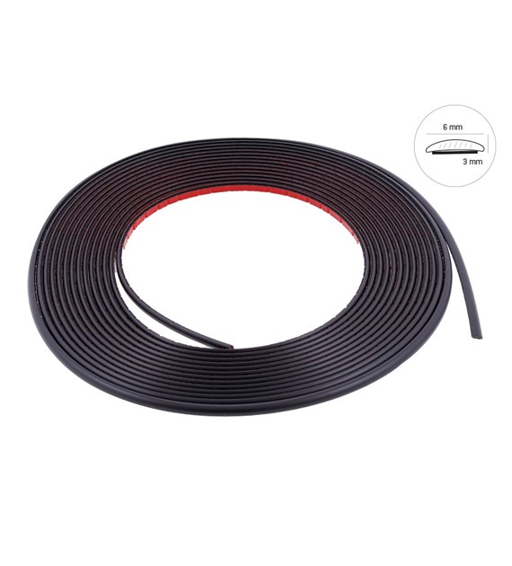 Car styling strip, black matt, 6 mm x 8 m (86170)