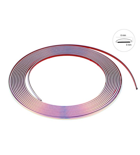 Car styling strip, rainbow, 6mm x 8m