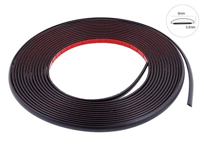 Car styling strip, black matt, 9 mm x 8 m (86171)