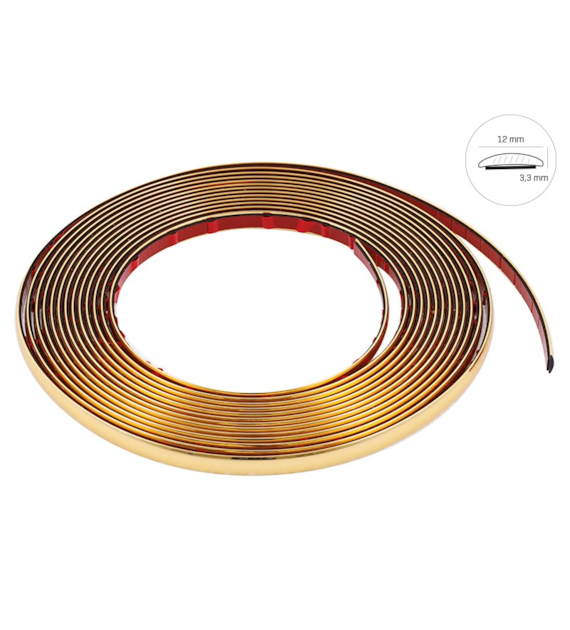 Listwa dekoracyjna, złota, 12 mm x 8 m (86745)
