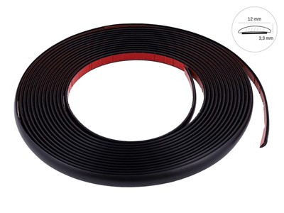 Car styling strip, black matt, 12 mm x 8 m (86172)