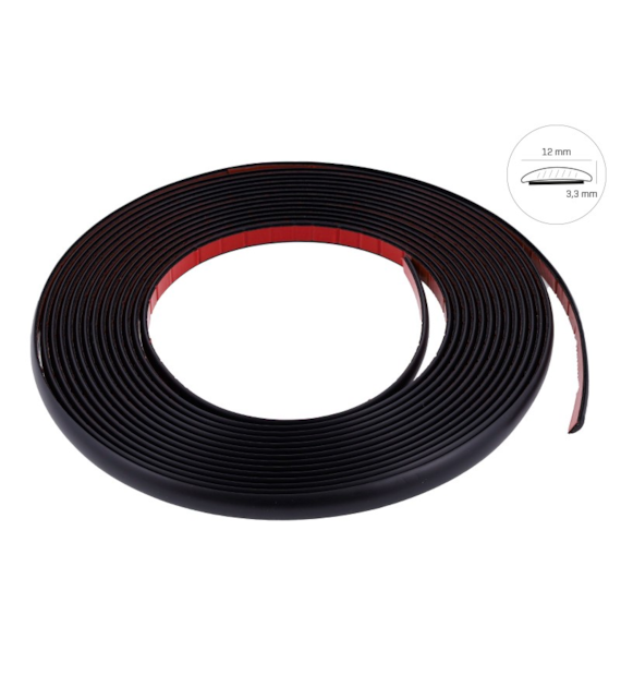 Listwa dekoracyjna, czarny mat, 12 mm x 8 m (86172)