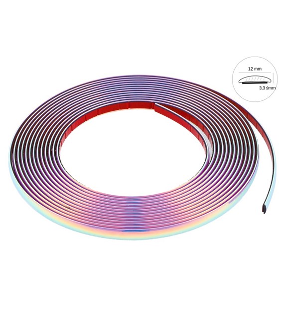 Bande décorative de voiture, chromé caméléon , 12mm x 8m