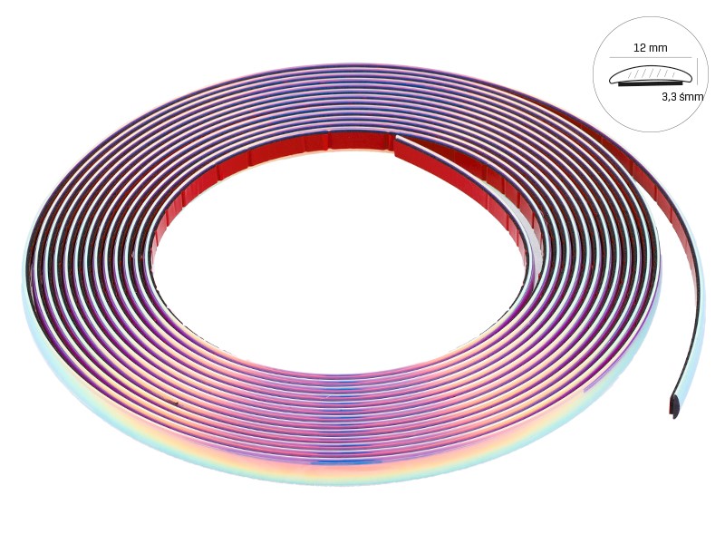 Bande décorative de voiture, arc-en-ciel, 12mm x 8m