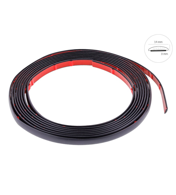 Zierleiste, schwarz matt, 14 mm x 5 m (86173)