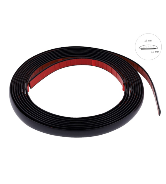 Listwa dekoracyjna, czarny mat, 17 mm x 5 m (86174)