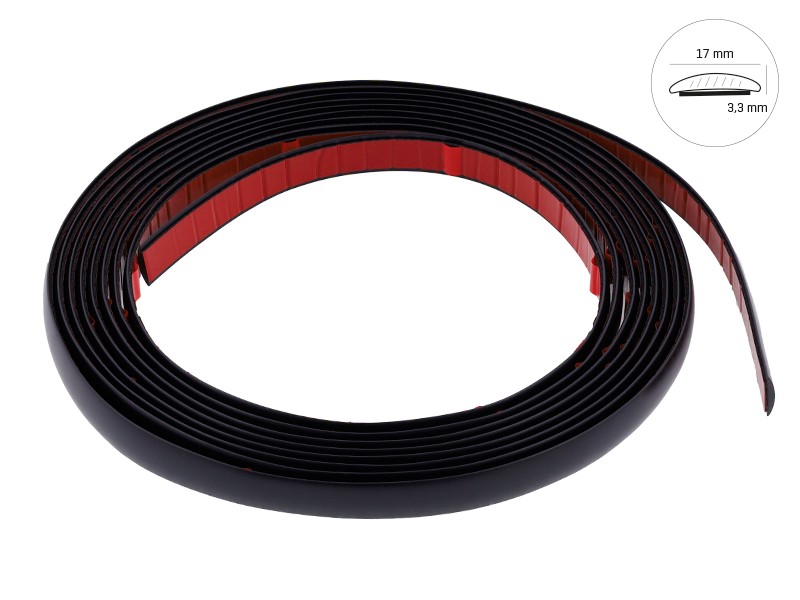 Car styling strip, black matt, 17 mm x 5 m (86174)