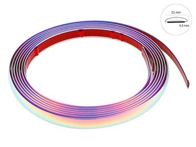 Car styling strip, rainbow, 21mm x 5m