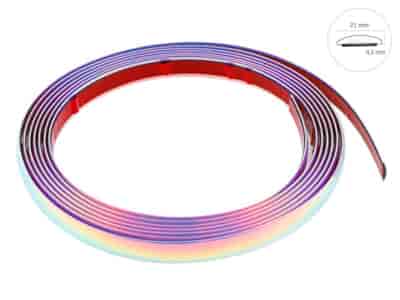 Listwa dekoracyjna, chrom kameleon, 21 mm x 5 m