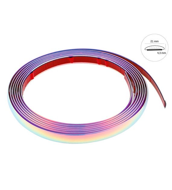 Car styling strip, rainbow, 21mm x 5m