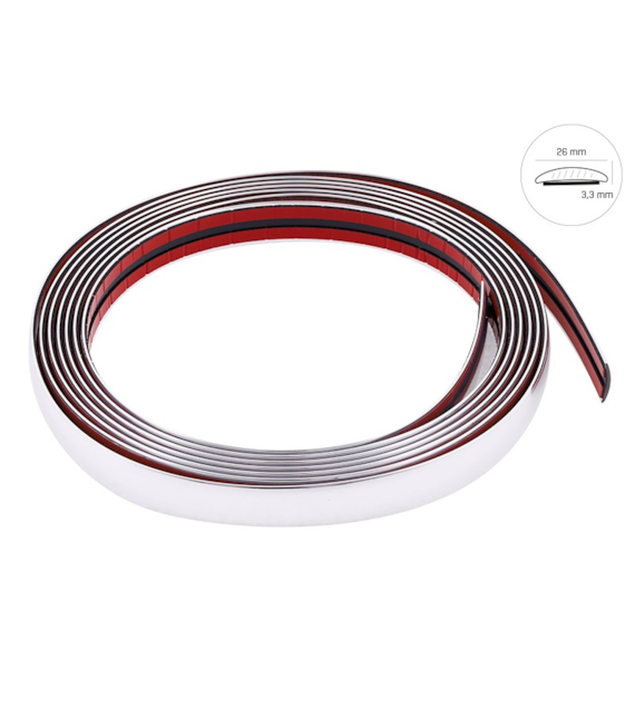 Listwa dekoracyjna, chrom, 26 mm x 5 m (58992)