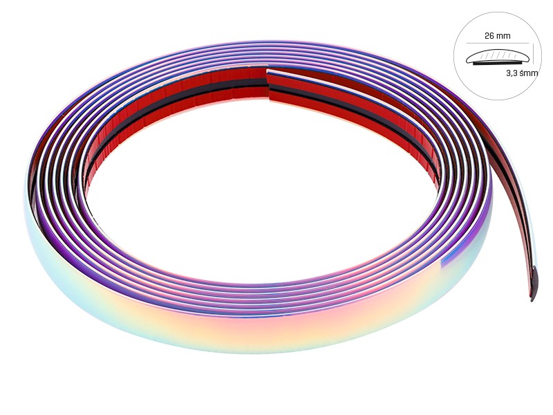 Bande décorative de voiture, arc-en-ciel, 26mm x 5m