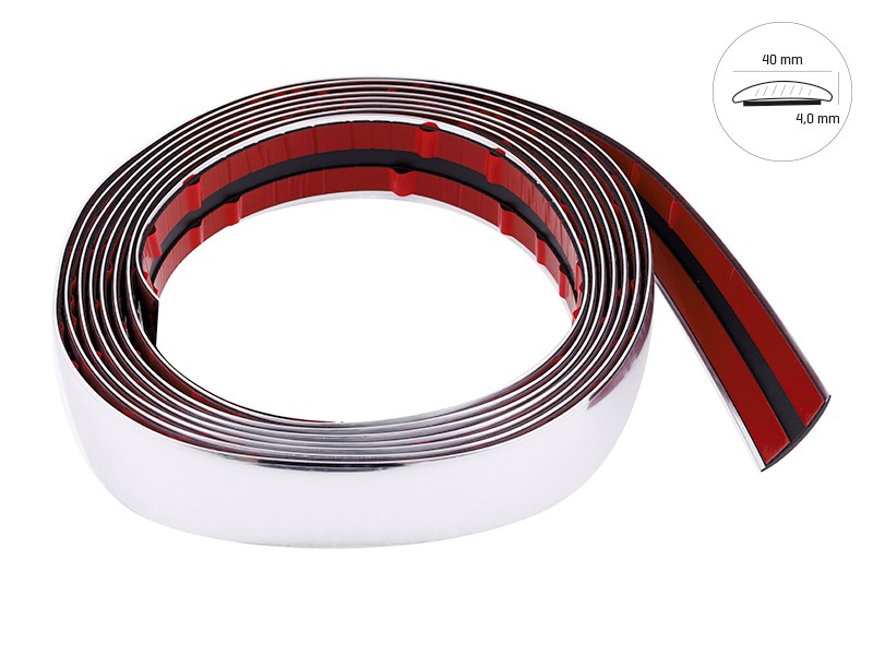 Car styling strip, chrome, 40 mm x 5 m (58993)