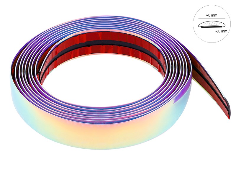 Car styling strip, rainbow, 40mm x 5m