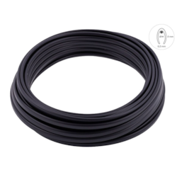 Listwa dekoracyjna rantowa, czarny mat, 8 x 6 mm x 20 m