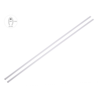 Pare-chocs de bord de porte, 65 cm, chromé, 2 pcs