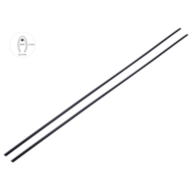 Pare-chocs de bord de porte, 65 cm, noir mat, 2 pcs.