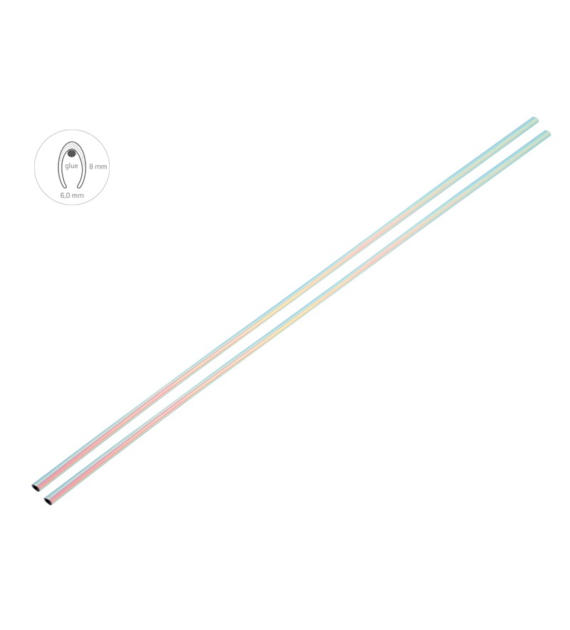 Pare-chocs de bord de porte, 65 cm, chromé caméléonl, 2 pcs.
