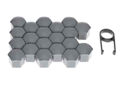 Cache-écrou 19 mm, noir, 20 pcs