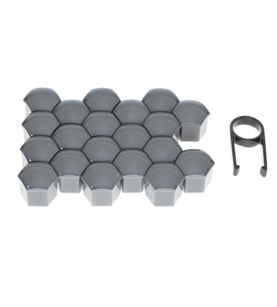 Cache-écrou 19 mm, noir, 20 pcs