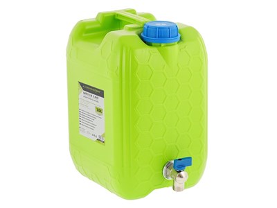 Water canister with short metal threaded valve, 10 L