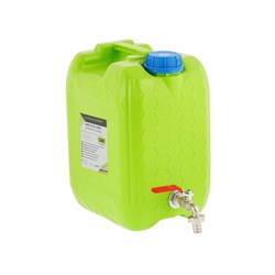 Water canister with long metal threaded valve, 10 L