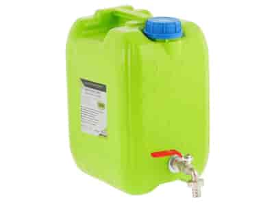 Bidon à eau avec longue valve filetée en métal, 10 L