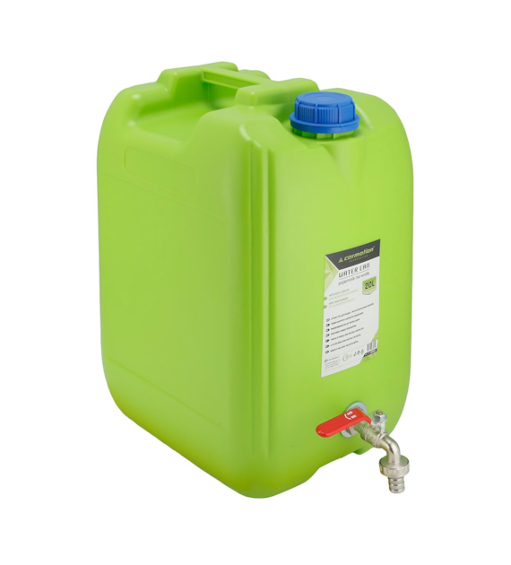 Bidon à eau avec longue valve filetée en métal, 20 L