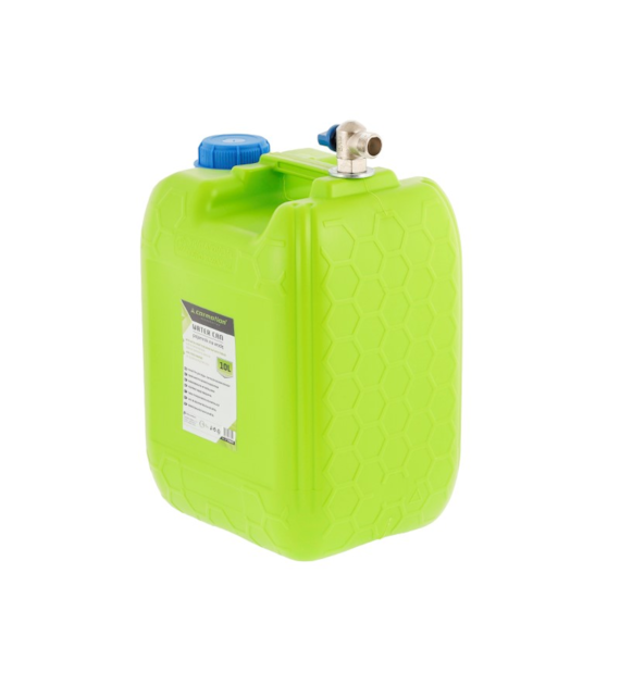Bidon à eau avec courte valve filetée en métal au top, 10 L