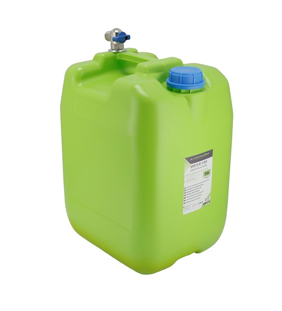 Bidon à eau avec courte valve filetée en métal au top, 20 L