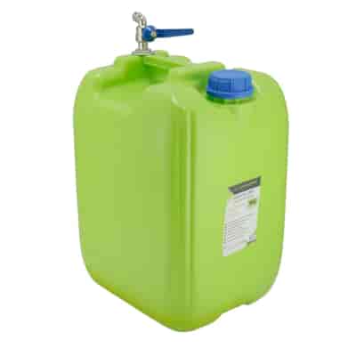 Bidon à eau avec longue valve filetée en métal au top, 20 L