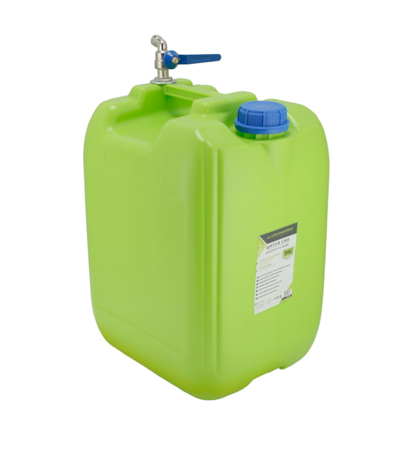 Bidon à eau avec longue valve filetée en métal au top, 20 L