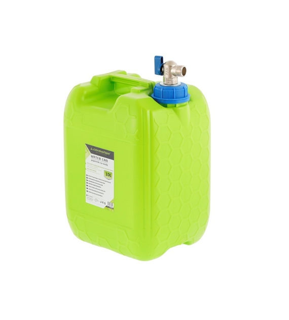 Bidon à eau avec valve en métal dans bouchon fileté au top, 10 L