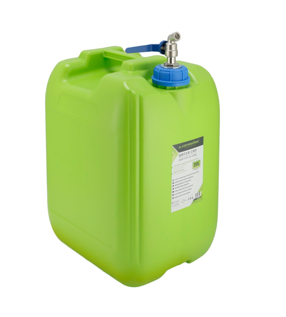 Bidon à eau avec longue valve en métal dans bouchon, 20 L