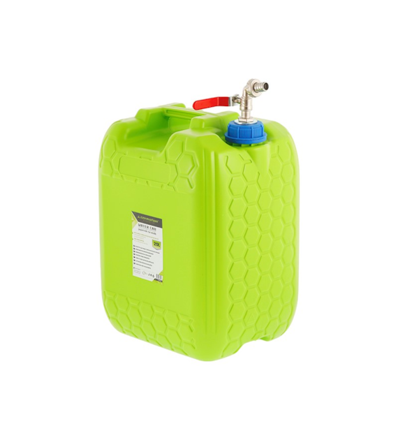 Bidon à eau avec longue valve en métal dans bouchon, 20 L