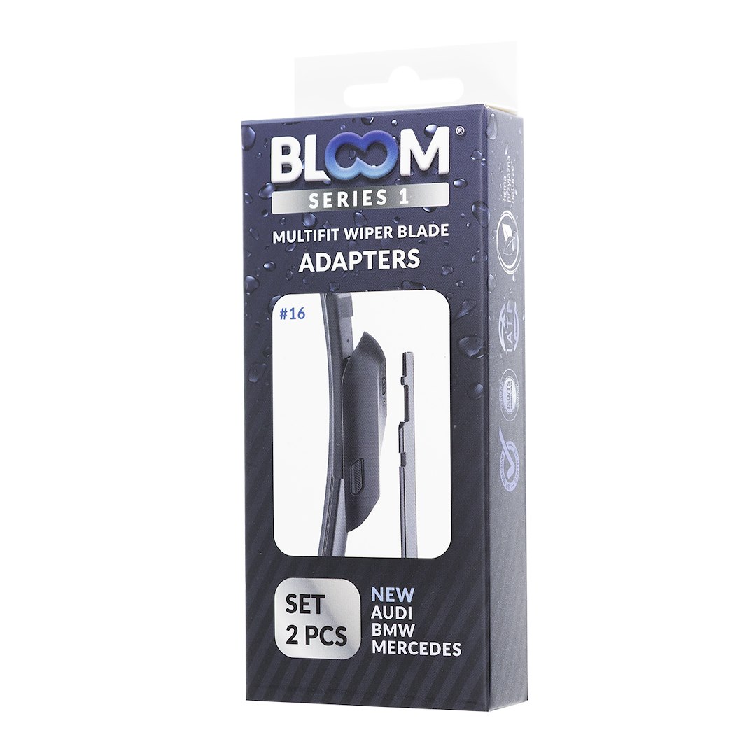 Adapters # 16 for BLOOM  M10 flat wiper blades, 2 pcs