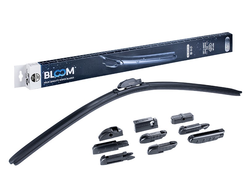 Balai d'essuie-glace  BLOOM M10 730 mm / 29   , plat, 10 adaptateurs