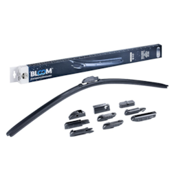 Pióro wycieraczki BLOOM M10 750 mm / 30  bezszkieletowe, 10 adapterów