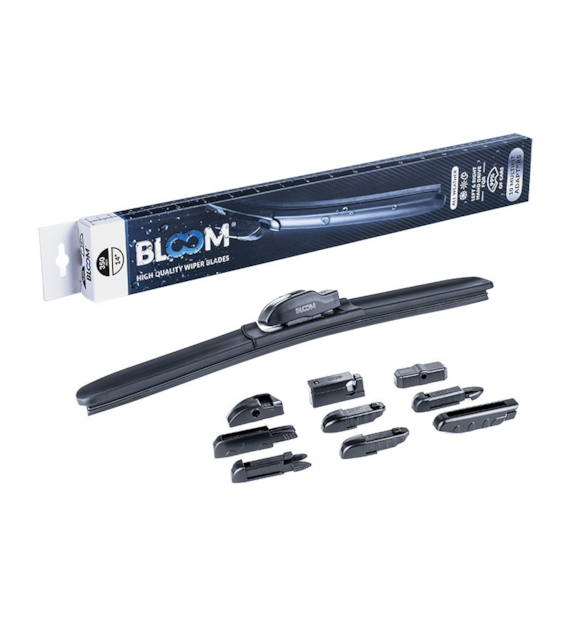 Pióro wycieraczki BLOOM M10 350 mm / 14  bezszkieletowe, 10 adapterów