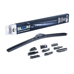 Pióro wycieraczki BLOOM M10 400 mm / 16  bezszkieletowe, 10 adapterów