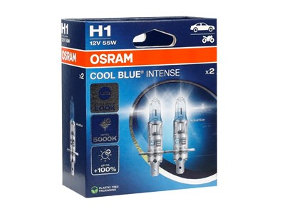 Żarówki OSRAM H1 12V 55W P14,5s Cool Blue Intense, +100%, 2 szt.