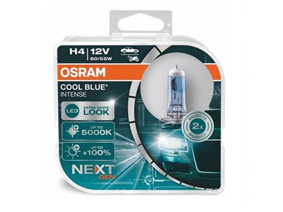 Glühlampen OSRAM H4 12V 60/55W P43t Night Breaker Laser, Next Generation +150%, 2 Stk 