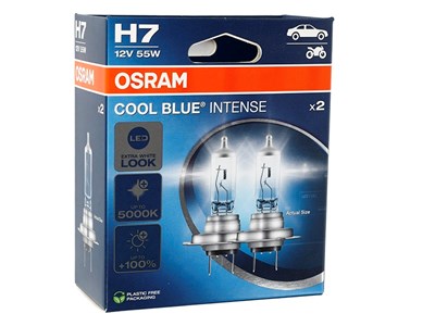 Żarówki OSRAM H7 12V 55W PX26d Cool Blue Intense, Next Generation +100%, 2 szt.