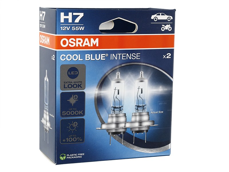 Żarówki OSRAM H7 12V 55W PX26d Cool Blue Intense, Next Generation +100%, 2 szt.