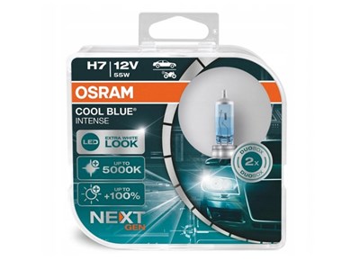 Żarówki OSRAM H7 12V 55W PX26d Cool Blue Intense, Next Generation +100%, 2 szt.